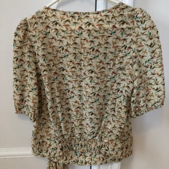 Women’s Size Anthropologie Leifnotes Short Sleeve Blouse - Picture 3 of 5